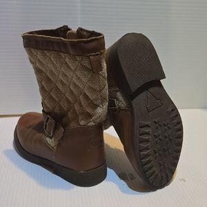 OshKosh B'gosh Brown Quilted Girls' Buckle Mid-Calf Boots